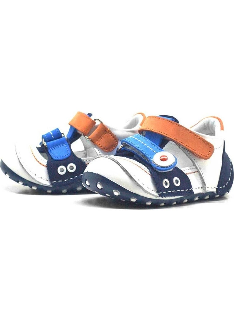 Leather Orange Blue Velcro Summer First Step Shoes - pzsku/ZDA0BE42BCD32FA3BE6BDZ/45/_/1726565571/dd5d7ede-9871-4f6c-86f2-a72e0b0fae41