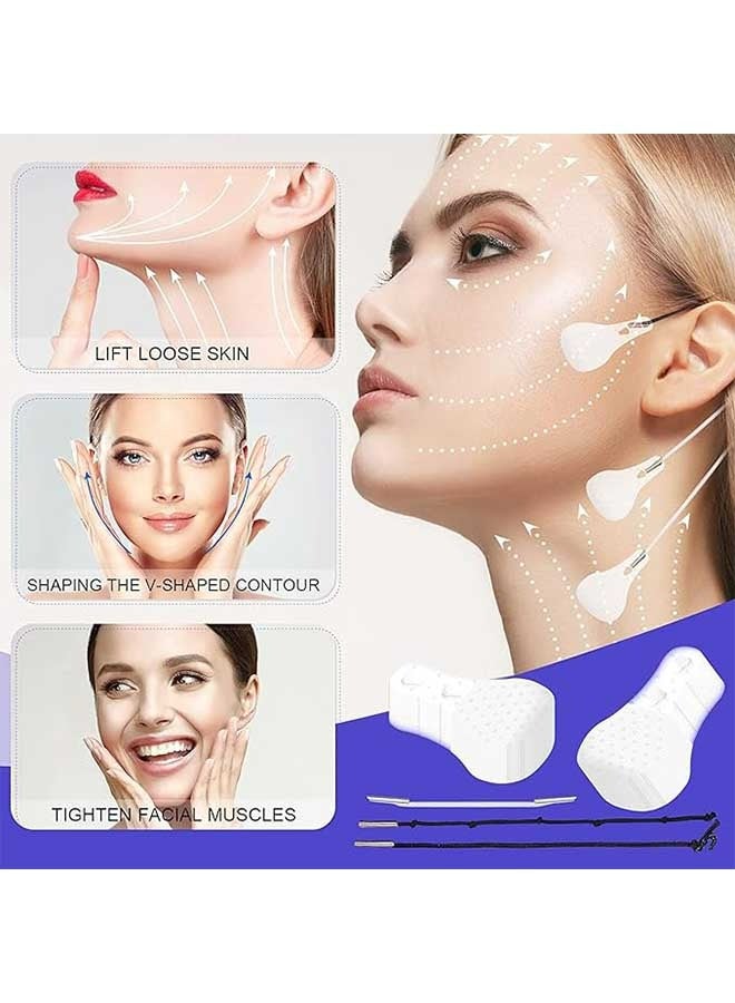 جي أس 40 قطعة من الوجه رفع الشريط ، الوجه رفع الشريط غير مرئية الخامس على شكل الوجه ، رفع الشريط الرقبة والعين مستحضرات التجميل رفع الشريط للماء مرونة الفك المزدوج رفع الشريط ، الشريط 3 قطع من الإناث رفع ال - Image 2