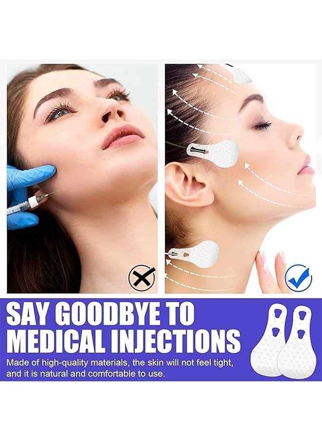 جي أس 40 قطعة من الوجه رفع الشريط ، الوجه رفع الشريط غير مرئية الخامس على شكل الوجه ، رفع الشريط الرقبة والعين مستحضرات التجميل رفع الشريط للماء مرونة الفك المزدوج رفع الشريط ، الشريط 3 قطع من الإناث رفع ال - Image 3