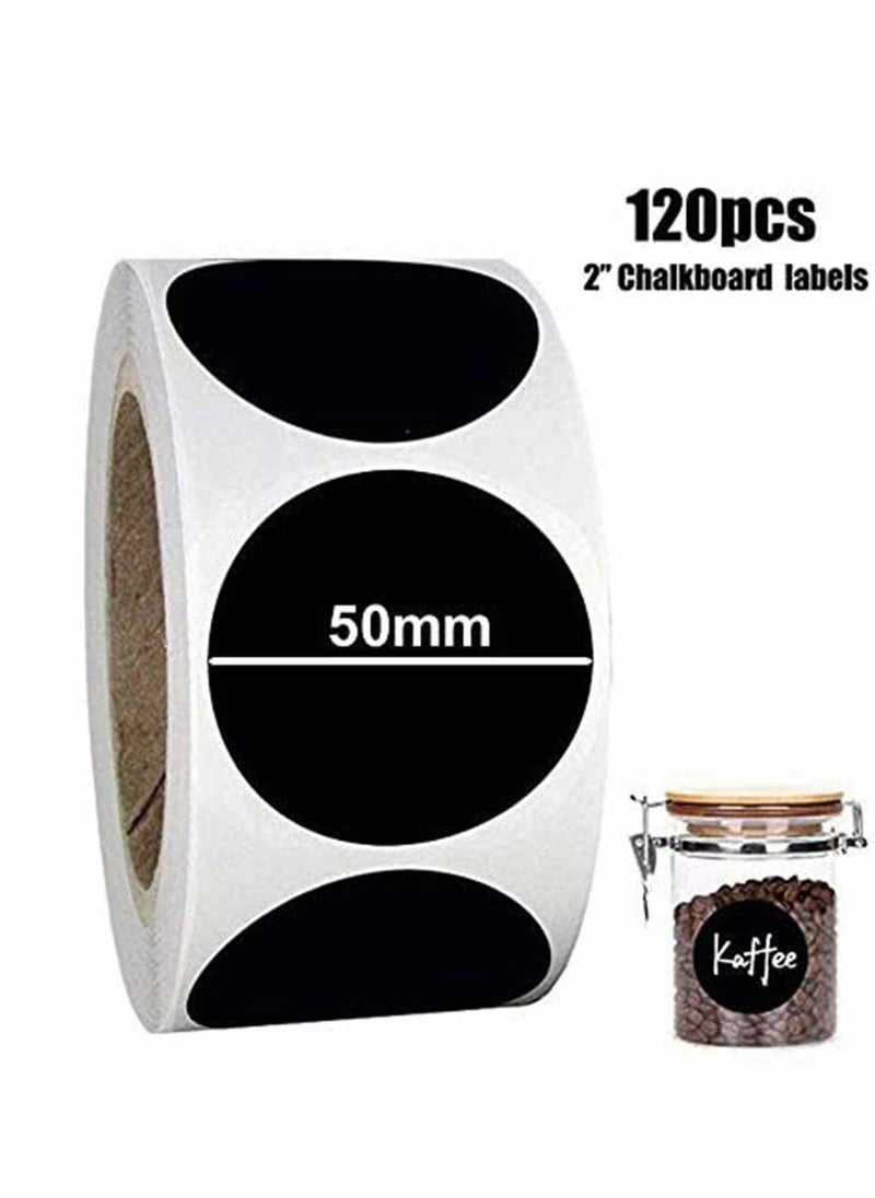 Y&D Chalkboard Labels with marker, Pantry and Storage Stickers for Jars, Mason, Spice, Glass, Cups, Containers, Canisters, Kitchen, waterproof 120 pcs  - Image 2