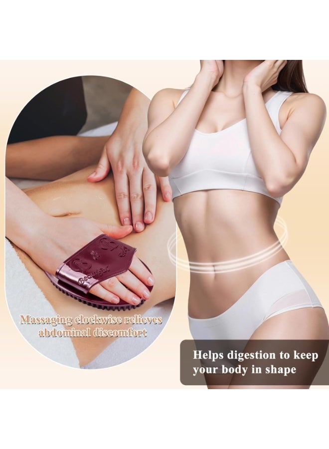 2Pcs Meridian Massage Brush, Upgrade Pro Meridian Brush for Belly, Beauty Salon Professional Custom Meridian Brush, Full Body SPA Massager Relaxation, Acupressure Meridian, Scalp Massage (Brown) - Image 2