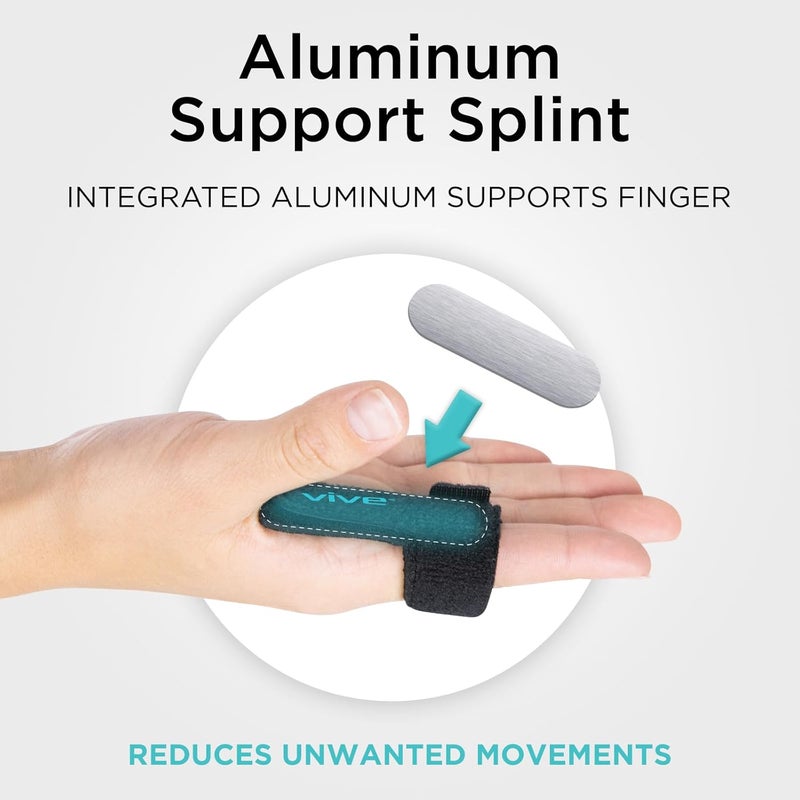 Trigger Finger Splint Support Brace for Pain Relief - 2-Pack, Black - Image 3