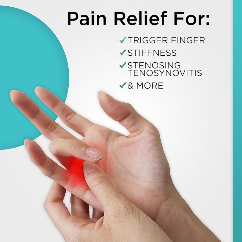 Trigger Finger Splint Support Brace for Pain Relief - 2-Pack, Black - Image 4