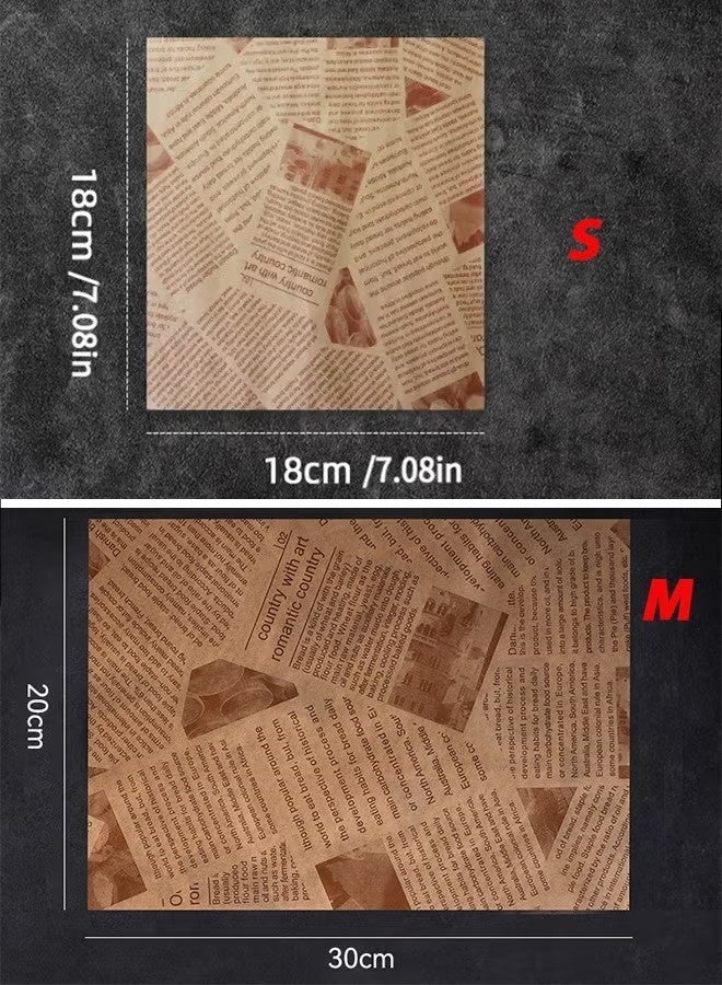 100 Sheets Bread Sandwich Burger Fries Food Grade Oil Proof Paper, Waterproof Baking Tray Liners for Baking, Restaurant/Hotel/Commercial (18x18cm) - Image 2