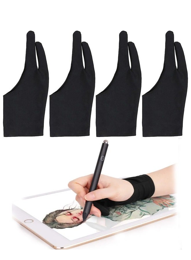 زي سي إم - هابي 4 أزواج من قفازات iPad السميكة المقاومة للحوادث، وقفازات ممتصة للعرق، وقفازات للرسم الفني - Image 1