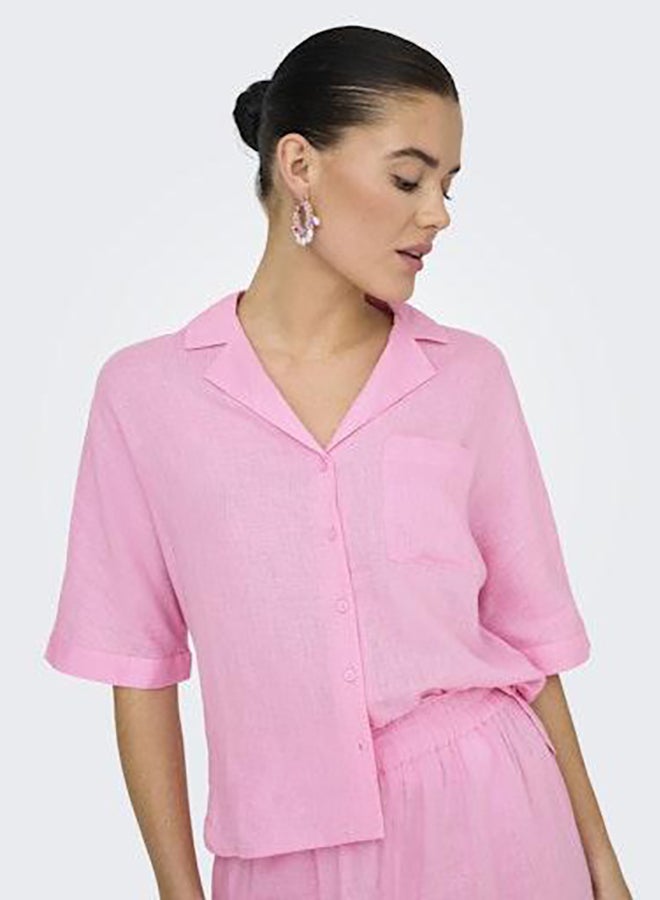 Onlbruxelles Ss Linen Bl Shirt Pnt Noos