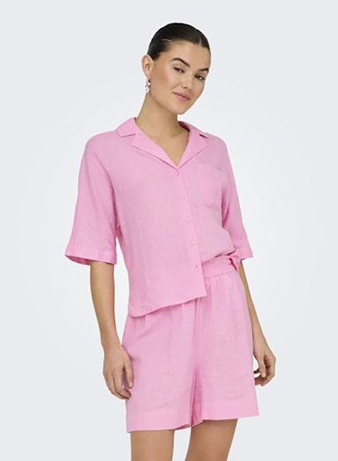 Onlbruxelles Ss Linen Bl Shirt Pnt Noos