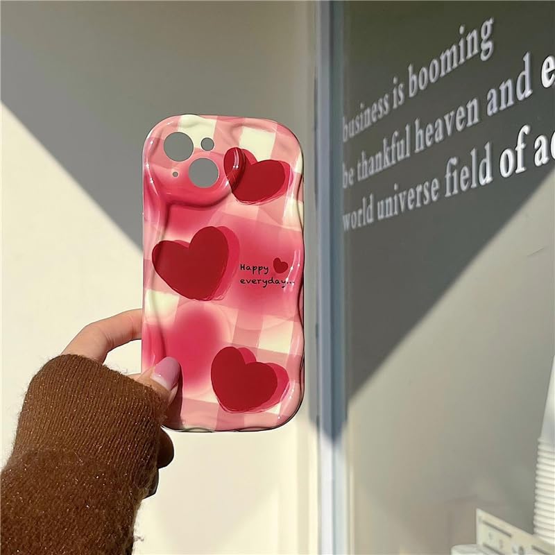 PANDACAMEL Compatible iPhone Air Case, Wavy Curly Edge, Pink and White Cute Pattern Print, High Grade TPU Cover and Hard PC Case, Anti-Scratch, Designed for Women Girls Teen - Image 3