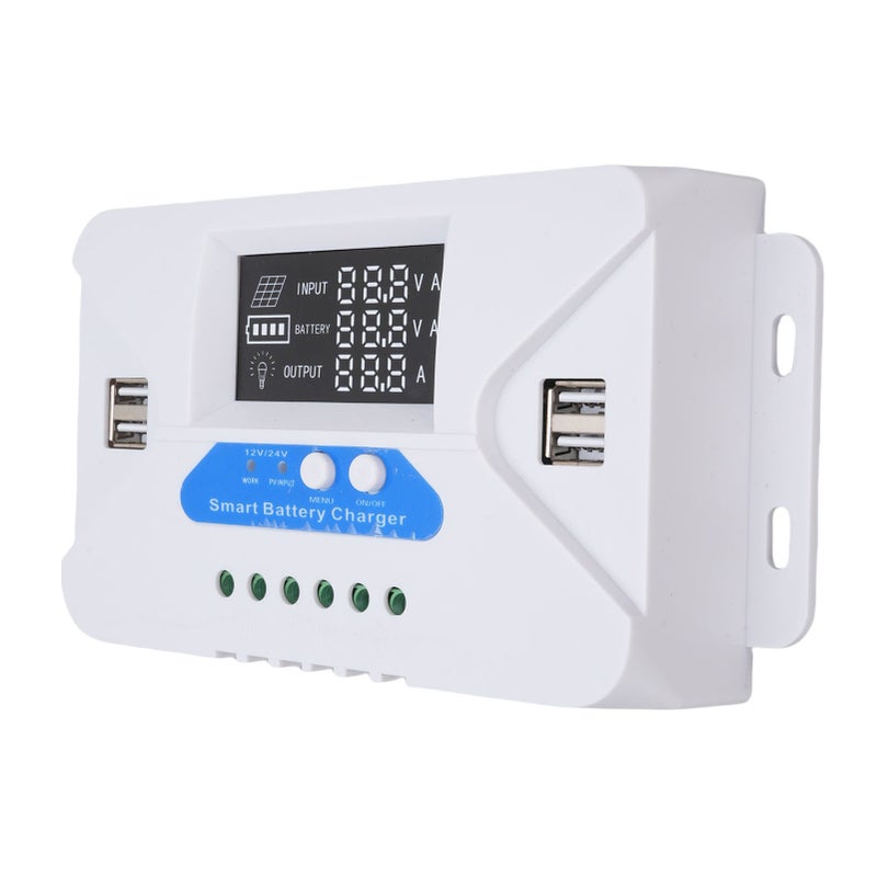 Adaptive Solar Charge Controller Solar Panel Regulator with LCD Display 4 USB Ports Aluminum Plate 80A - Image 3