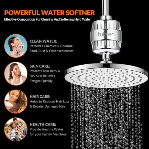 Tukzer Abs Universal Shower Head Filter, Hard Water Softener| 15 Stage Filtration Method Removes Chlorine, Chemicals| Reduce Hair Fall, Improves Skin| for Bathroom, Kitchen, Chrome Finish - Image 4