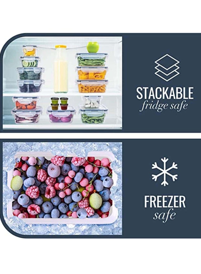 أنمي 20 قطع حاويات تخزين المواد الغذائية مع الأغطية ، البلاستيك مانعة للتسرب ببا خالية حاويات لتنظيم المطبخ ، وجبة الإعدادية ، حاويات الغداء (تشمل التسميات والقلم) - Image 4