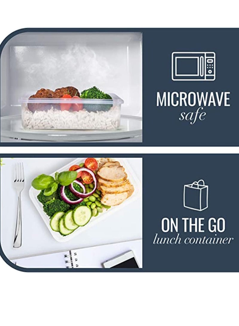 أنمي 20 قطع حاويات تخزين المواد الغذائية مع الأغطية ، البلاستيك مانعة للتسرب ببا خالية حاويات لتنظيم المطبخ ، وجبة الإعدادية ، حاويات الغداء (تشمل التسميات والقلم) - Image 3