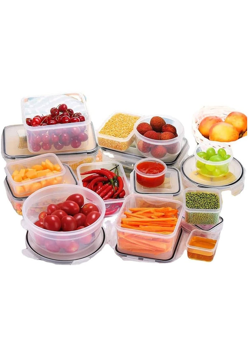 أنمي 20 قطع حاويات تخزين المواد الغذائية مع الأغطية ، البلاستيك مانعة للتسرب ببا خالية حاويات لتنظيم المطبخ ، وجبة الإعدادية ، حاويات الغداء (تشمل التسميات والقلم) - Image 5