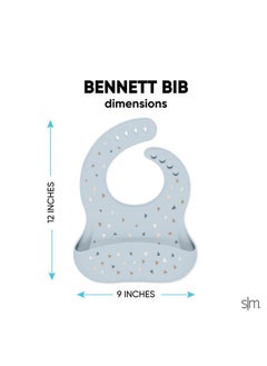 Simple Modern Disney Silicone Bib For Babies Toddlers Lightweight Baby Bibs For Eating With Food Catcher Pocket Soft Silicone With Adjustable Fit Bennett Collection Mickey Mouse Retro  - Image 2