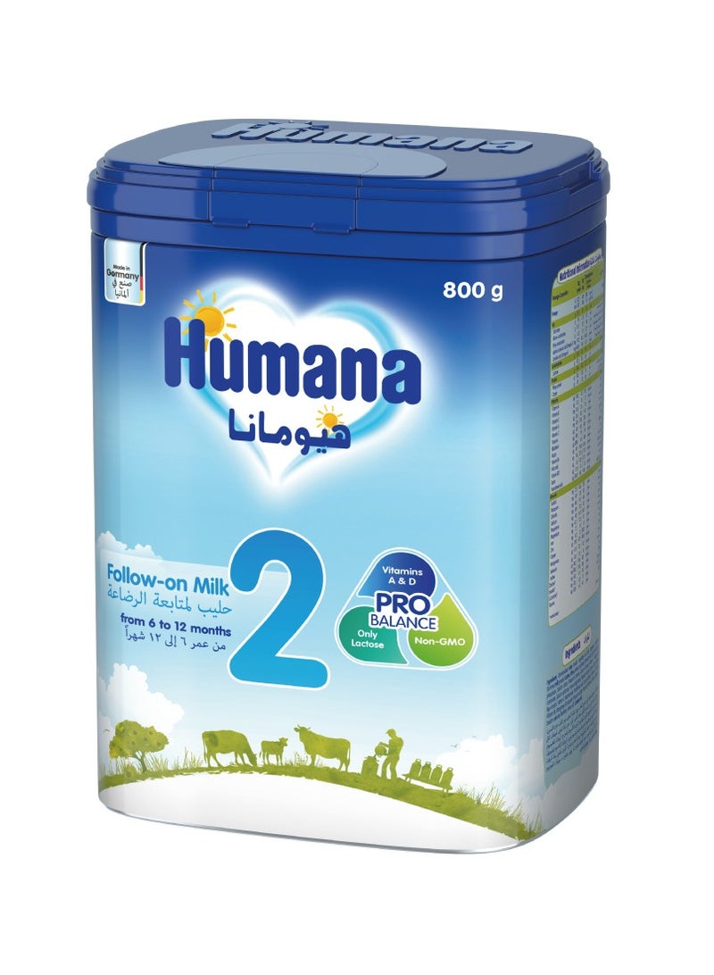 Humana Probalance Stage 2 Follow On Formula Non Gmo 6-12M 800g - Image 1