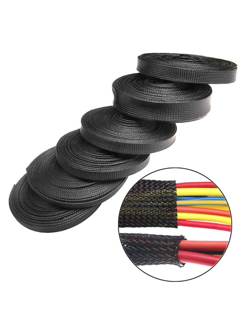 DIY Crafts DIY Crafts CTDIYHI56115 510M Grey Black Insulated Braid Sleeving 24681012152025mm Tight PET Expandable Wire Cable Protection Cord Wire Gland  - Image 2
