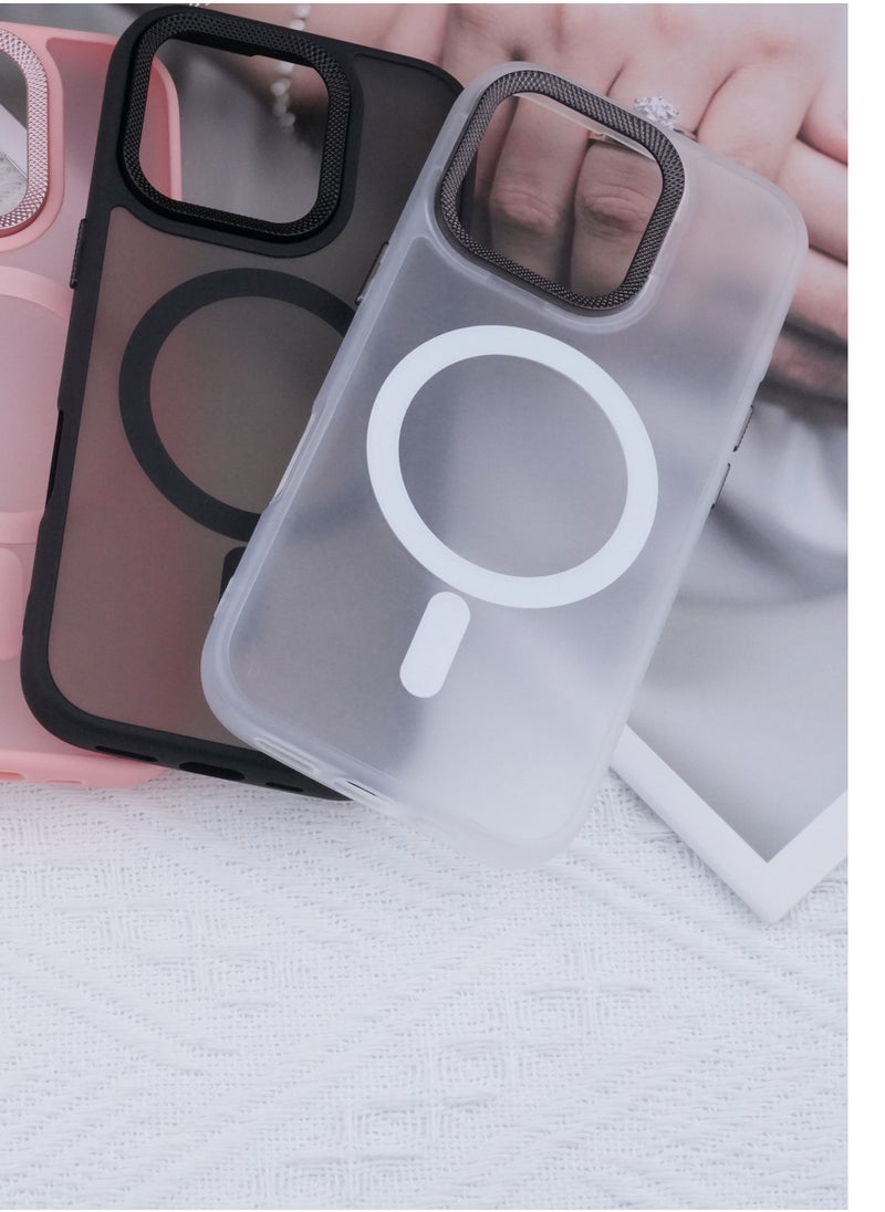 Jomo Store - Magnetic Matte Case for iPhone 16 Pro Max, MagSafe Compatible, Translucent Matte Back, Slim Shockproof TPU Protective Cover with Luxury Plating Edges - Image 1