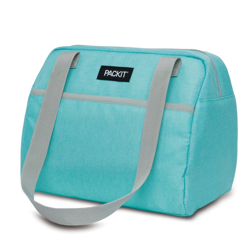 PackIt Freezable Hampton Lunch Bag, Soft Mint, Built with EcoFreeze Technology, Collapsible, Reusable, Zip Closure with Front Pocket and Shoulder Straps, Perfect for Tweens and Adults - Image 2