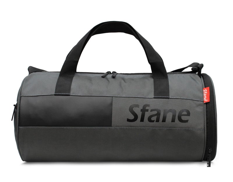 Sfane Polyester Grey Duffle/Shoulder/Gym Bag for Men & Women with Separate Shoe Compartment - Image 2