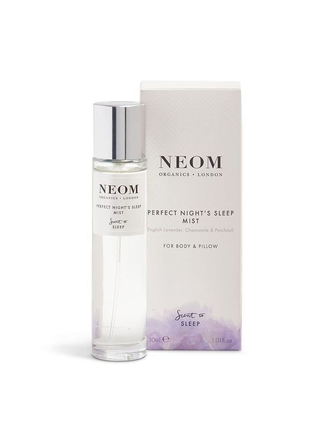 NEOM - Lavender & Chamomile Mist for Body & Pillow, 1 Fl Oz | Perfect Night's Sleep Range | Essential Oils | Pillow Mist - Image 1