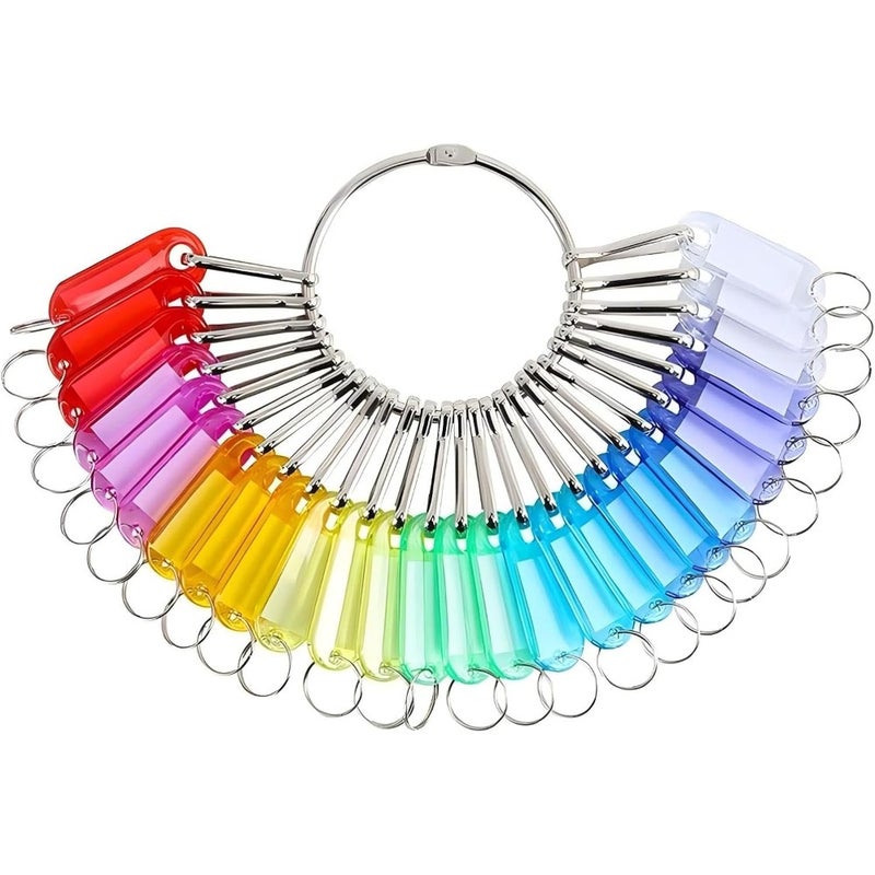 30 Pcs Key Tags Plastic, Color Coded Key ID Tags - Image 1