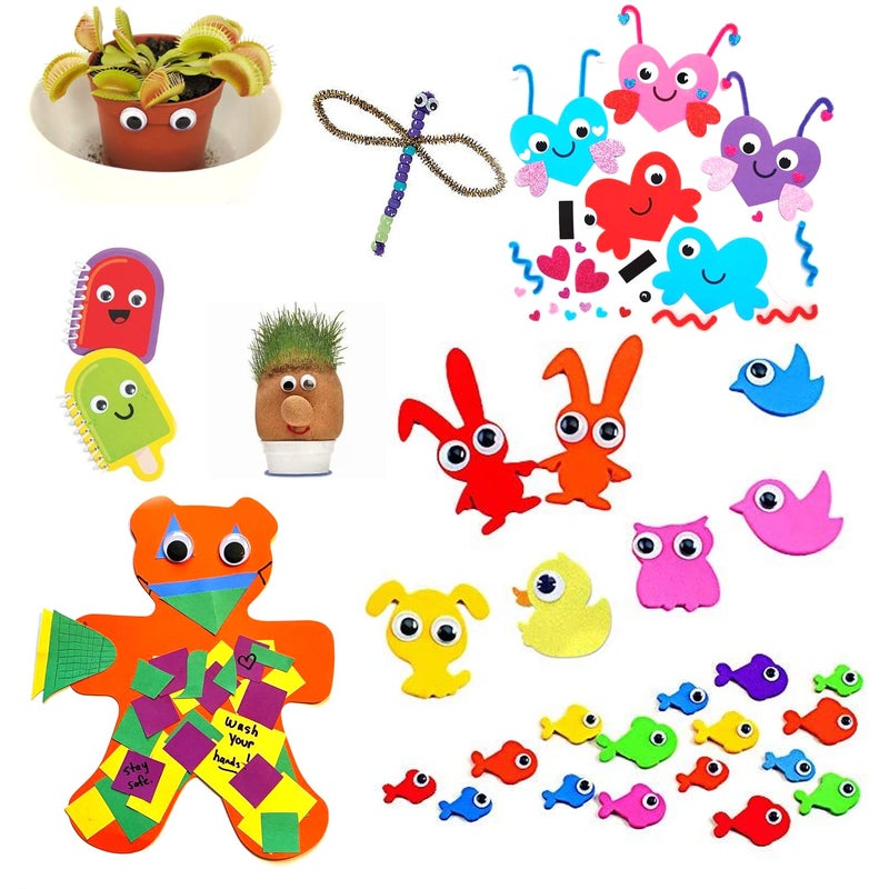 DECORA 6mm Round Wiggly Toy Eye with Self-Adhesive 1000 Pieces - Image 4