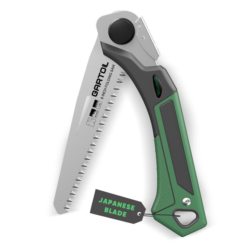 GARTOL 8-Inch Folding Saw with Sharp SK5 Blade, Ergonomic Grip, Portable Hand Pruning Saw for Wood Cutting, Pruning, Camping, and DIY Tasks, Cuts Branches Up to 6 Inches - Image 1