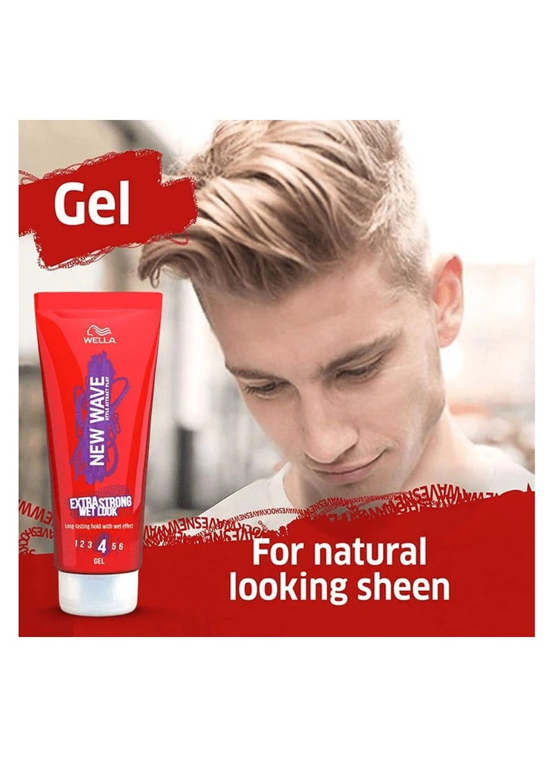 Wella Koleston Wella New Wave Extra Strong Wet Look Hair Gel - 200 ml - Image 2