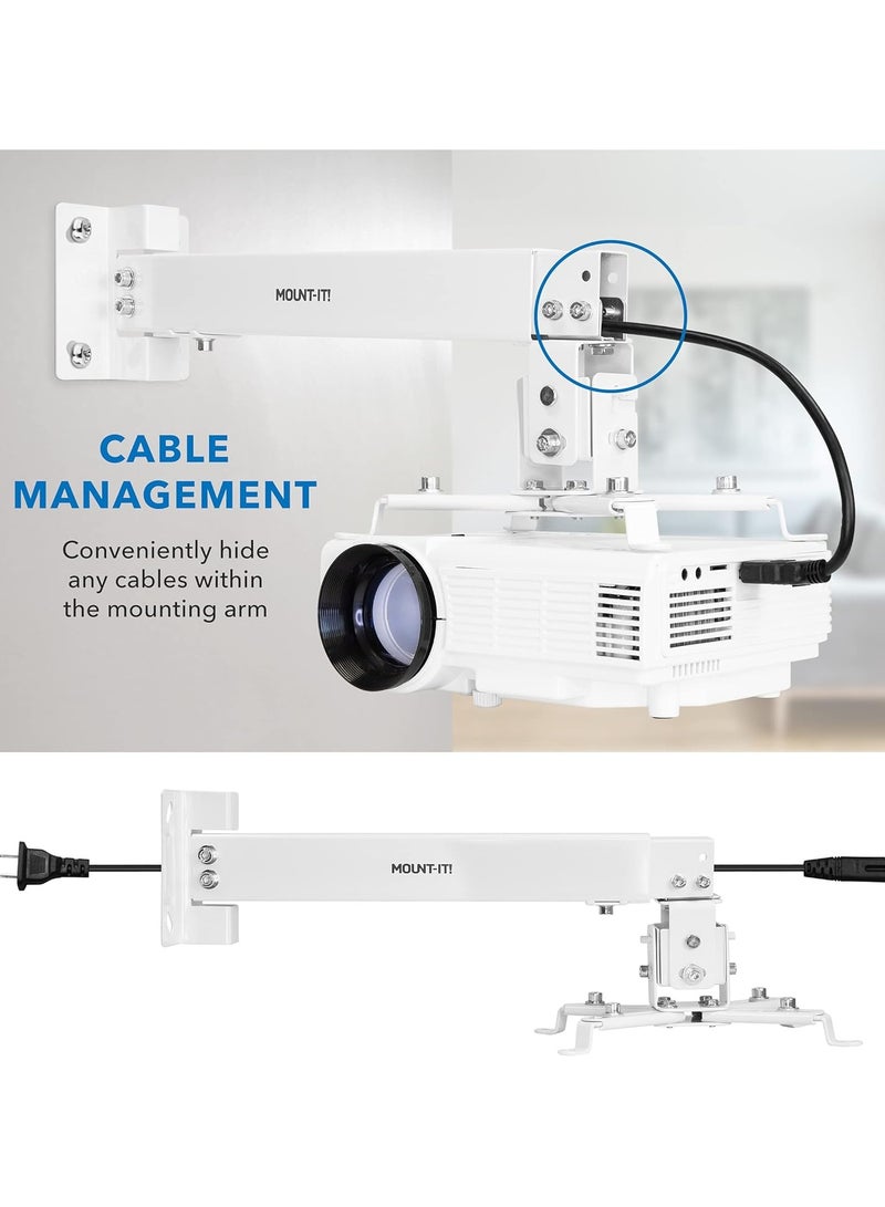 Universal Telescopic Ceiling and Wall Mount Projector Bracket Compatible with BenQ Epson and Other Models - Image 3