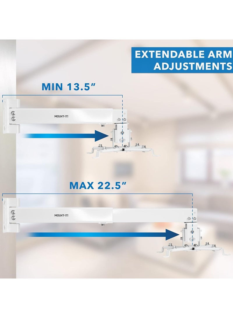 Universal Telescopic Ceiling and Wall Mount Projector Bracket Compatible with BenQ Epson and Other Models - Image 4