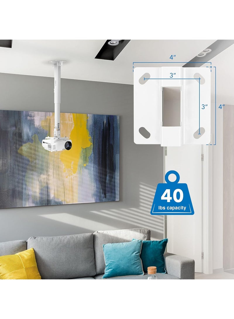 Universal Telescopic Ceiling and Wall Mount Projector Bracket Compatible with BenQ Epson and Other Models - Image 5