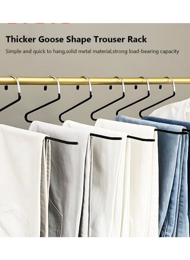 EETU 10 Pack Pants Hangers, Non Slip Trouser Hangers, Open Ended Easy Slid Clothes Hangers, Durable Anti-Rust Space Saving Metal Coat Hangers - Image 2