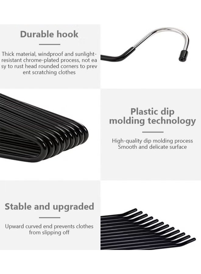 EETU 10 Pack Pants Hangers, Non Slip Trouser Hangers, Open Ended Easy Slid Clothes Hangers, Durable Anti-Rust Space Saving Metal Coat Hangers - Image 5