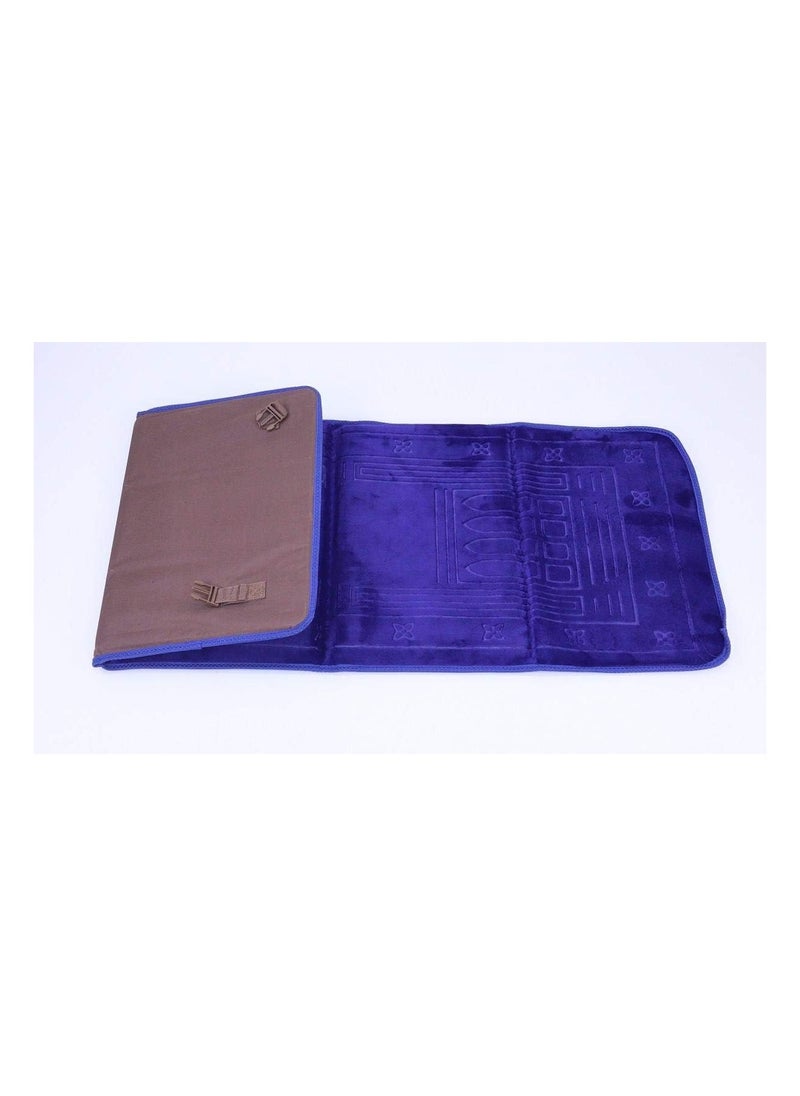 Foldable Prayer mat and Backrest 2 in 1, Blue