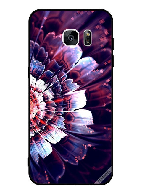 Protective Case Cover For Samsung Galaxy S7 edge Reflected Big Flower On Left Side