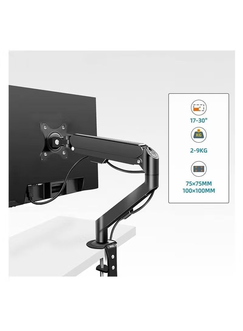 TaqwaMart Monitor Desk Mount Single Arm Stand, Full Motion Monitor Arm (Holds up to 2-9kG) with Gas Spring for 17 to 30 Inch LCD LED Computer Monitor - Image 5
