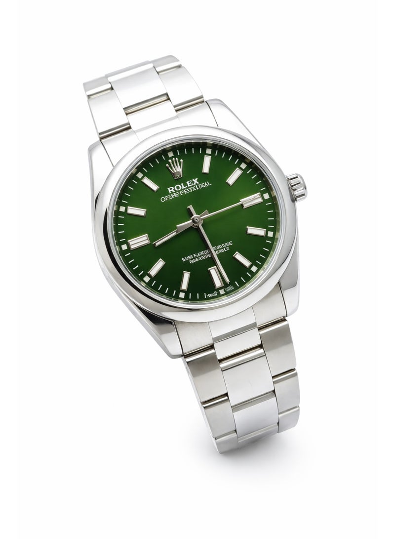 رولكس ساعة رجالي رولكس Oyster Perpetual من الستانلس ستيل – مينا أخضر - Image 1