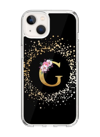 Classic Clear Case For iPhone 14 Plus, Hybrid Soft Case Flexible Edges Thin Cover- Custom Monogram Initial Letter Floral Pattern Alphabet - G(Black) - pzsku/ZDA0D0C2B0E9295C5779FZ/45/_/1704350788/1ef8a710-912a-48cb-a14d-6fe0bb970d64