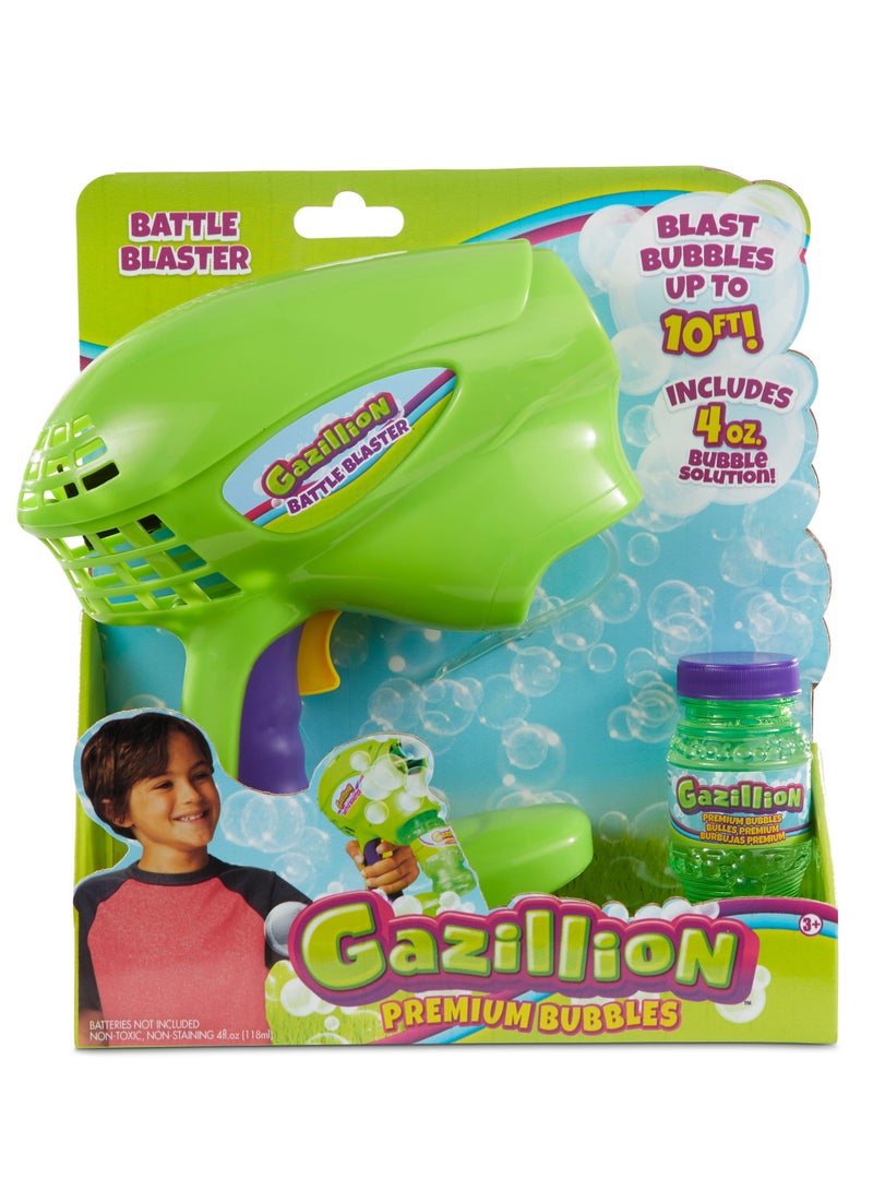 Gazillion Bubbles Battle Blaster with 4-Ounces Bubble Solution, Battery Operated | Toy Bubbles | Outdoor Play | Party Favors for Kids | Bubble Blower | Gift for Kids and Adults - Image 1
