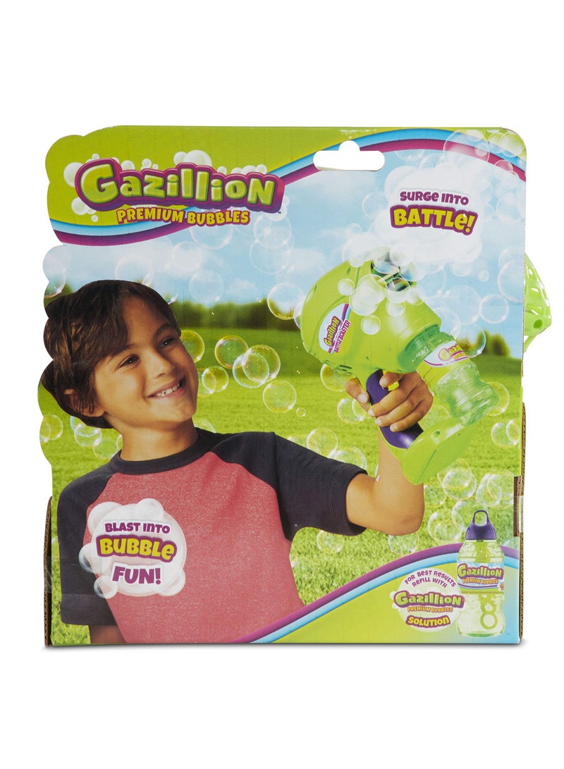 Gazillion Bubbles Battle Blaster with 4-Ounces Bubble Solution, Battery Operated | Toy Bubbles | Outdoor Play | Party Favors for Kids | Bubble Blower | Gift for Kids and Adults - Image 5