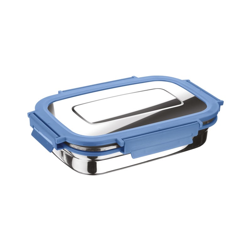 Joyo Stainless Steel Daily (Big) Tiffin Lunch Box Container 4 Side Clip Lock Lid for Office & School Use/Food Grade/Air Tight - Blue,940 ml - Image 5