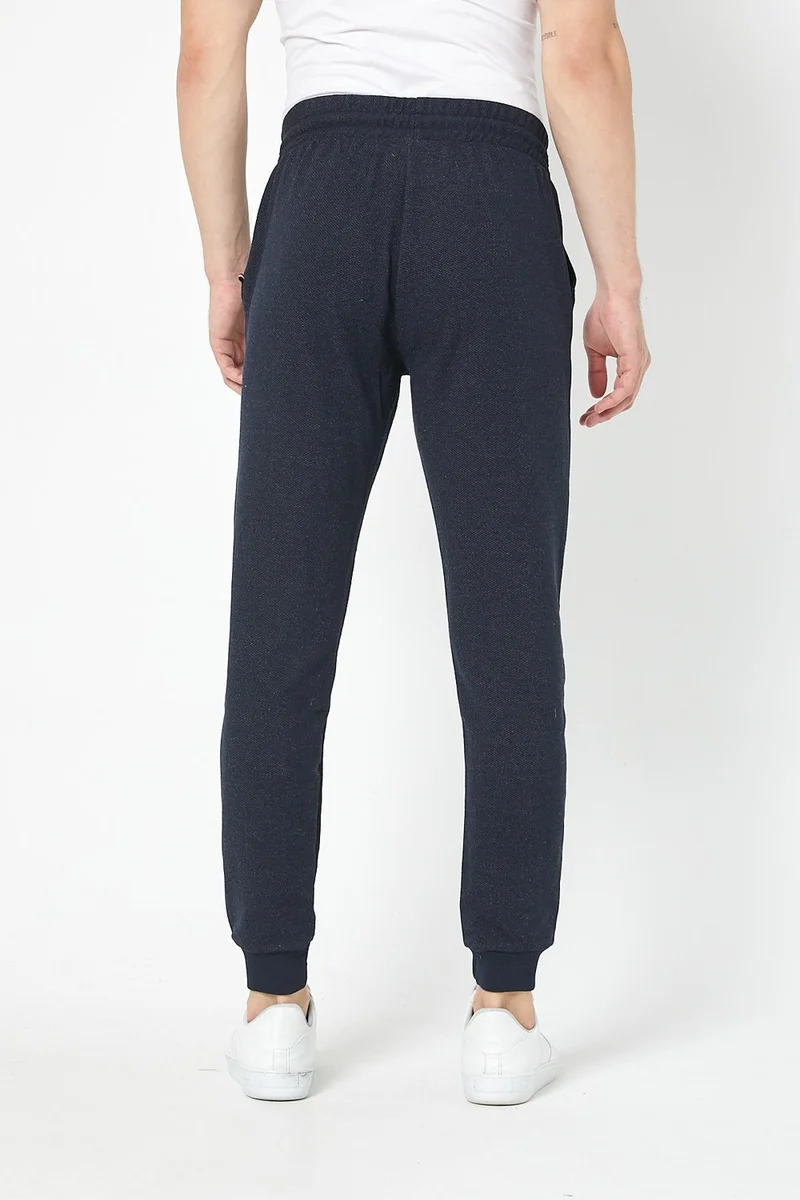 mmetalic Men's Navy Blue Slim Fit Seasonal Sweatpants