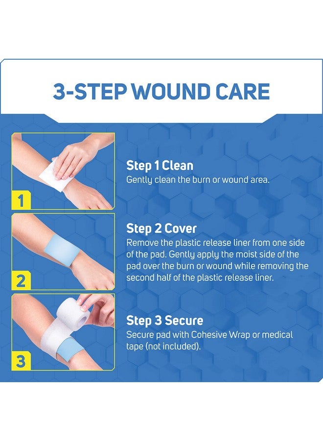 Care Science Hydrogel Sterile Burn Dressing Bandage Pads For Burn Relief, 4 Ct | Instant Cooling Relief For Minor Burns & Wounds - Image 4