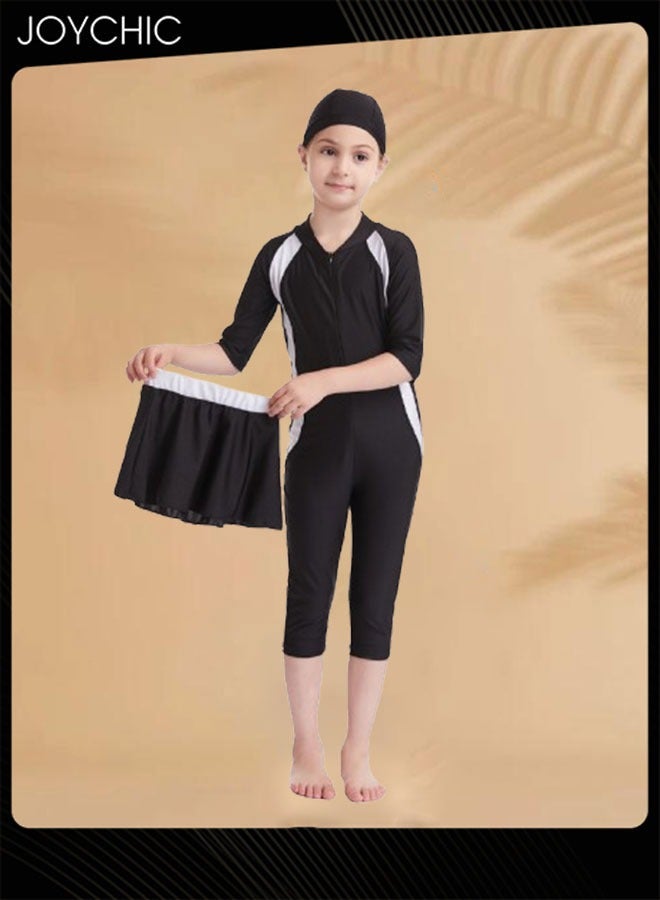 Joychic Muslim Swimsuit for Kids Girls Long Sleeve Full Coverage Burkini Swimwear Quick Dry Modest Islamic Summer Sun Protection Rash Guard - Image 5