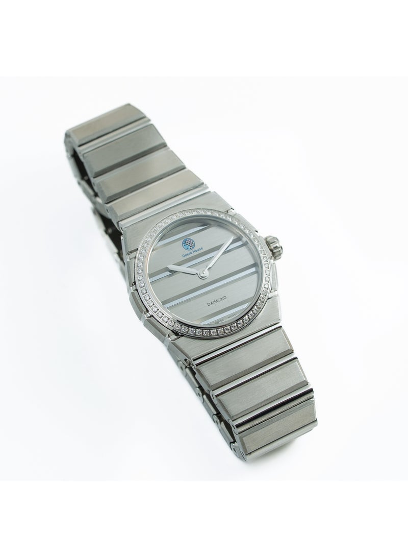 Opera House Original 56 Natural Diamonds Luxury Women's Watch with 42mm Two-Tone Gold Stainless Steel Case, Quartz Analog Movement and 3ATM Water Resistance - Image 3