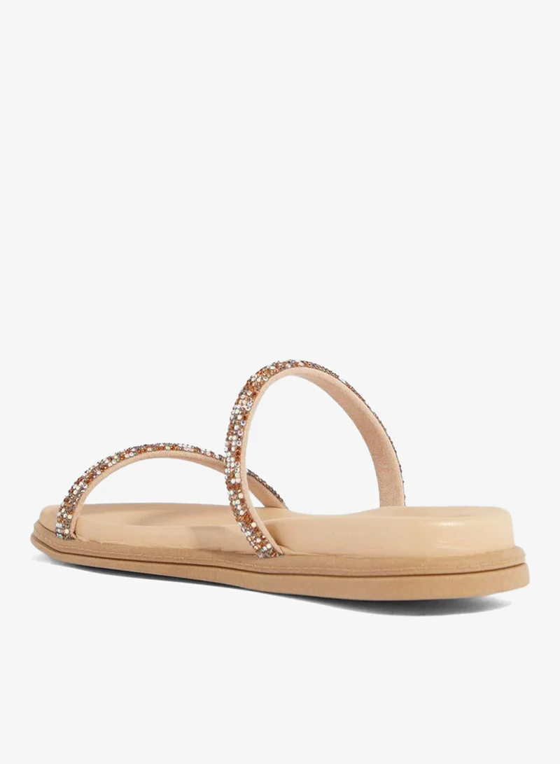 Beira Rio Cream Flat Sandals for Women – Stylish Ladies Flat Sandals & Comfortable Flat Slippers for Women | Best Price UAE