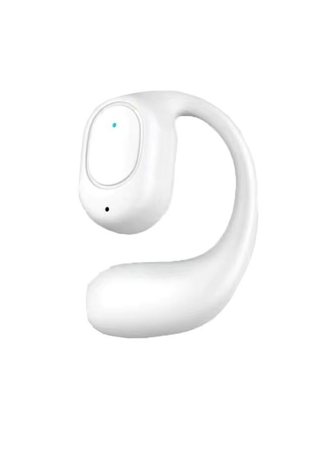 Sound Conduction Wireless Bluetooth Headset Non-in-ear Single Ear Earphone (White)