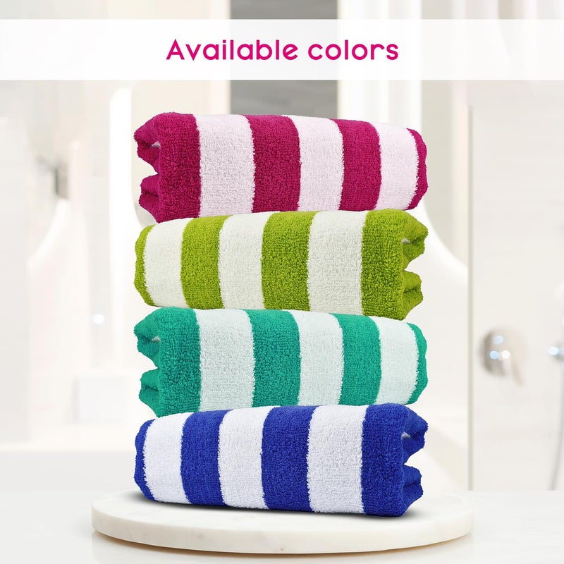 Layers Miami Pink Cabana Stripes 550 GSM XL Size Beach Towel Pack of 1 180 m L x 90 cm W - Image 5