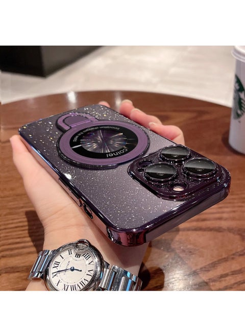 Magnetic Absorbing Invisible Bracket Suitable For Apple Phone Case Electroplated Glitter Premium All-inclusive Case Multiple Models Available