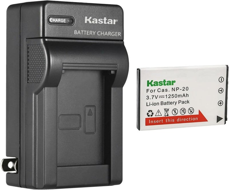 Kastar Kastar Battery  AC Charger Replacement for Casio NP20  CNP20 Battery  BC11L  BC31L Charger ExZ6  Z7  Z8  Z60  Z65  - Image 1